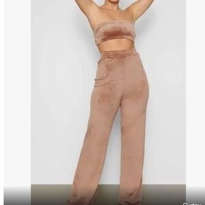 SKIMS Velour Pants Small Wide-Leg Pull On Lounge wear